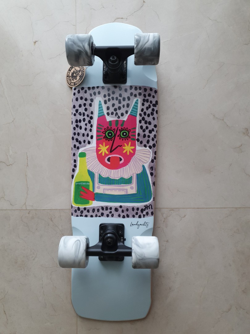Landyachtz dinghy sales shape 9 chartreuse