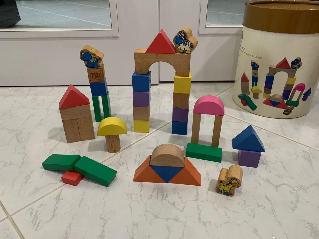 Mothercare Wooden Building Bricks Building Blocks