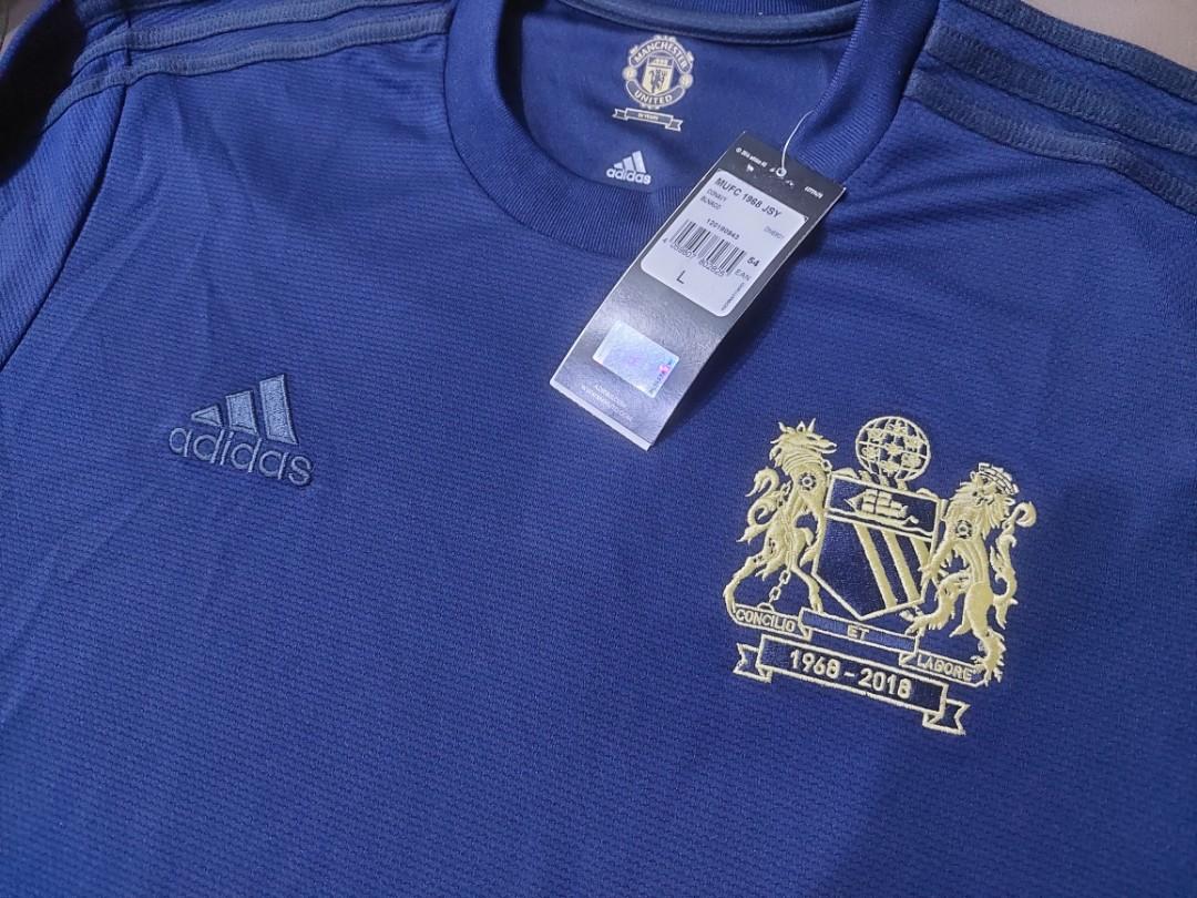 New Original Adidas Manchester United MUFC 50th anniversary 1968 UCL winning Jersey