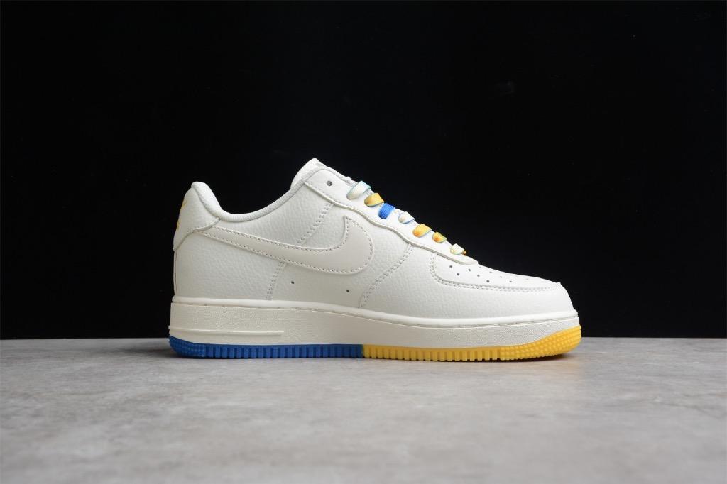 NIKE AIR FORCE 1 07 SU19 AF1 White yellow blue shoes for men and women Euro 36 45