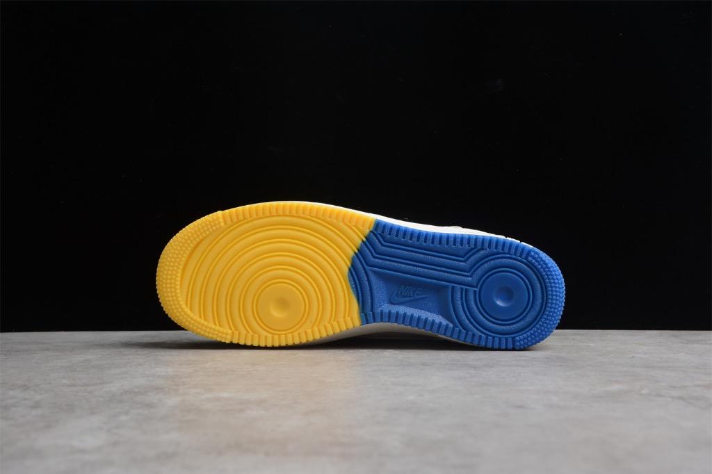 NIKE AIR FORCE 1 07 SU19 AF1 White yellow blue shoes for men and