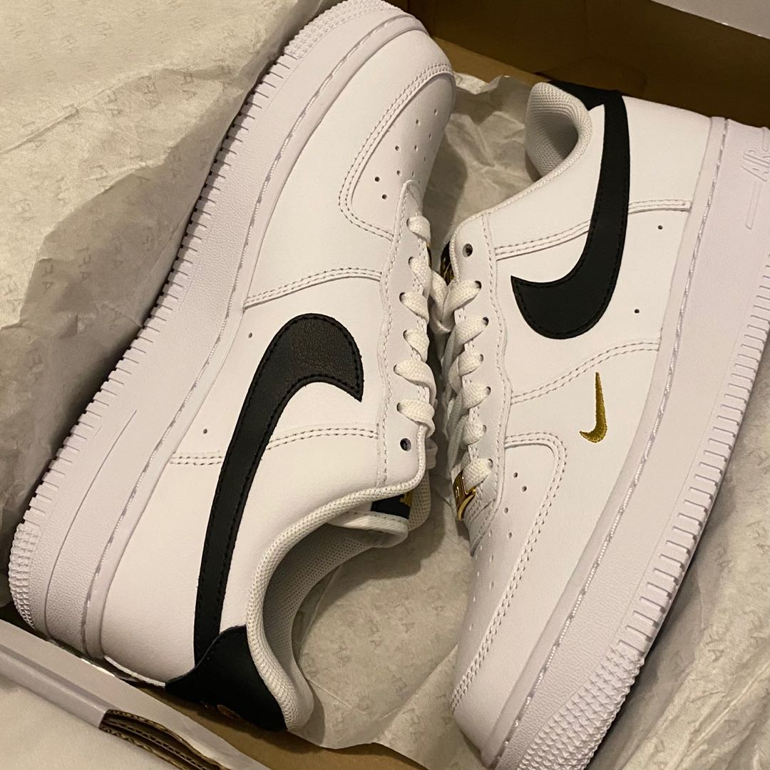 air force 1 07 white black gold