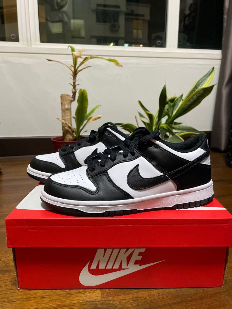6Y Nike Dunk Low Black White / Panda, Women's Fashion, Footwear, Sneakers on Carousell