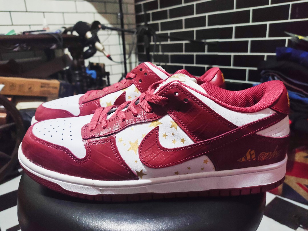 nike sb dunk low ron burgundy