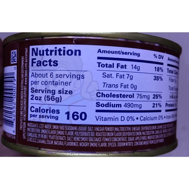 Ox & Palm Corned Beef in BBQ Sauce Smoky BBQ Flavor (2 x 326 ...