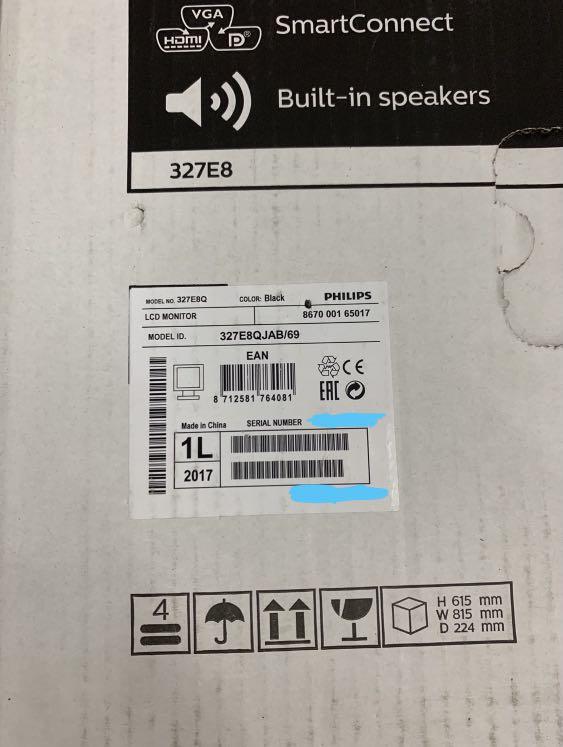 Philips 327E8Q 32” 1080p FHD Monitor, Computers \u0026 Tech, Parts \u0026  Accessories, Monitor Screens on Carousell