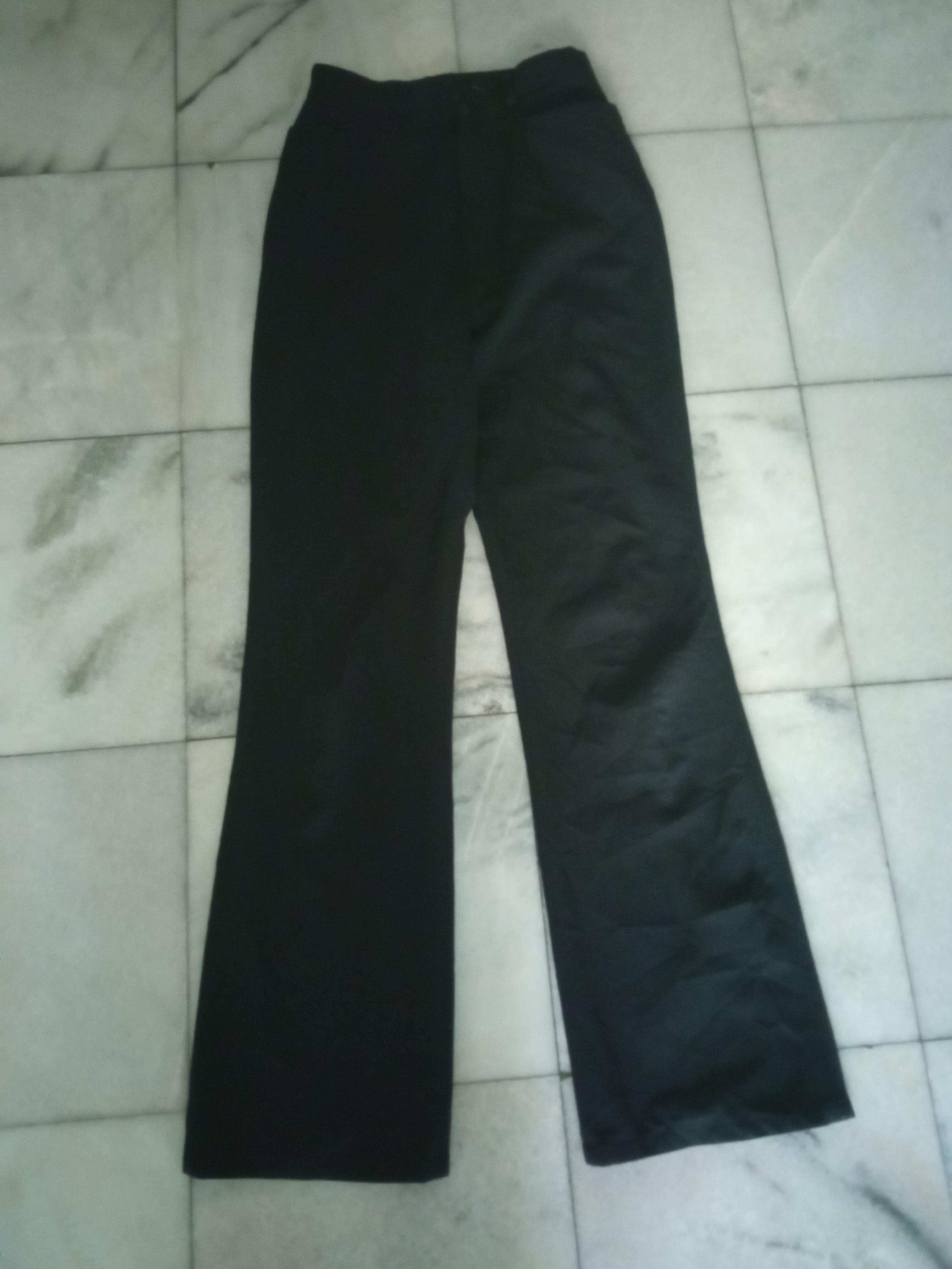 Seluar slack hitam bootcut, Women's 