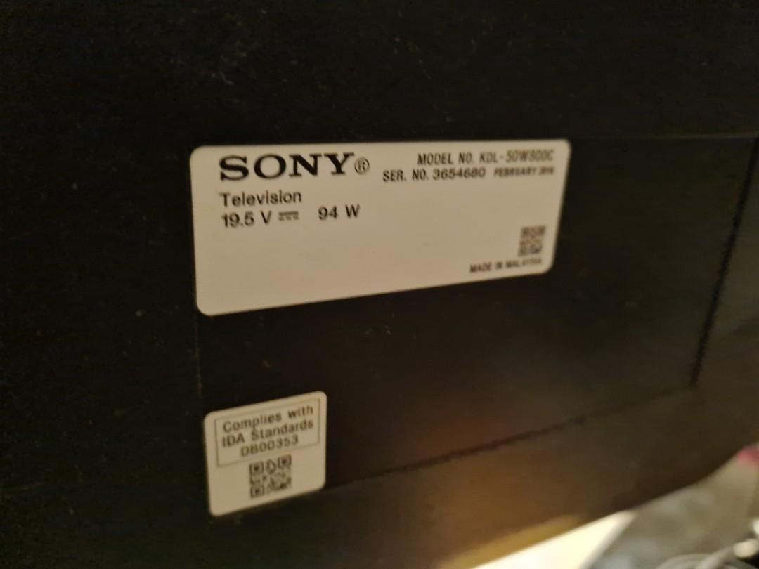 SPOILT SONY KDL50W800C (Red Light Blinking), Furniture & Home Living
