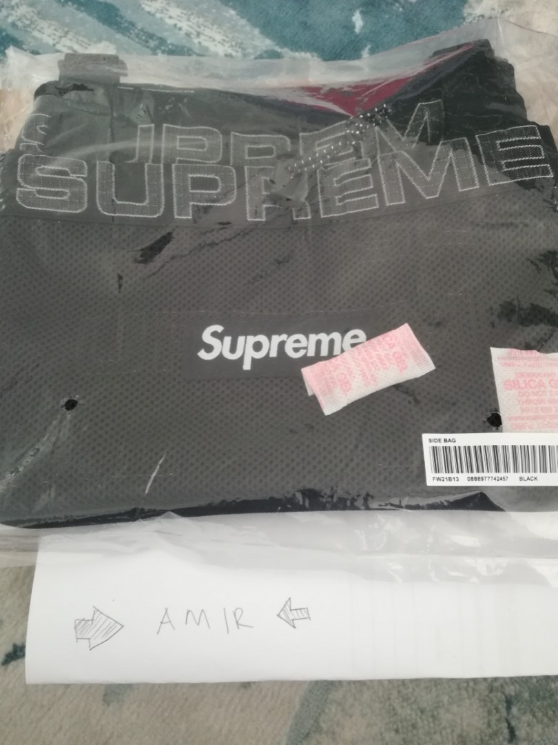 black supreme side bag