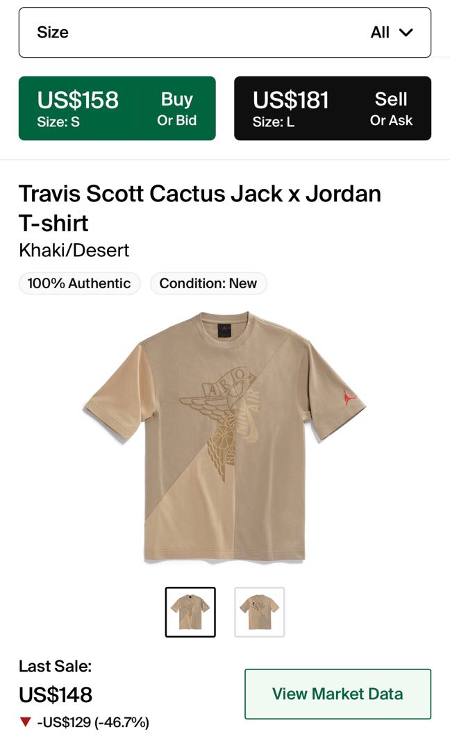 Travis Scott Cactus Jack Jordan T-Shirt