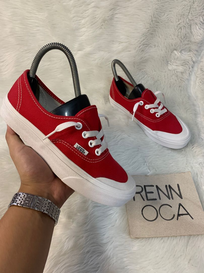 Vans Authentic 138 Red for Womens Women s Fashion Footwear