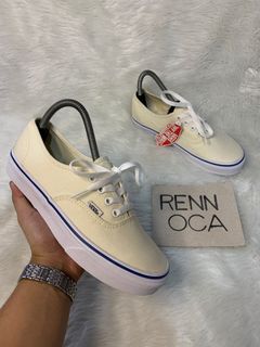 Vans authentic cream white top