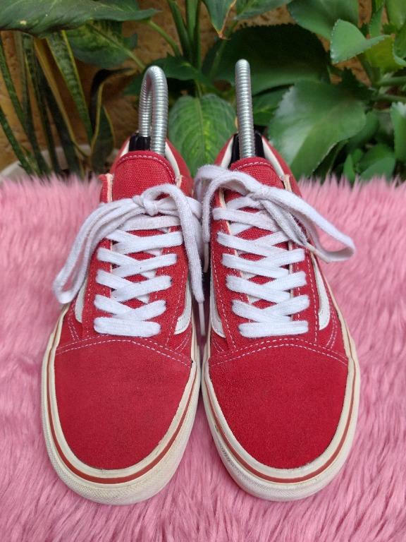 Vans Old Skool Formula Red White Canvas Mens US4.5 Womens US6 Women s Fashion Footwear Sneakers on Carousell