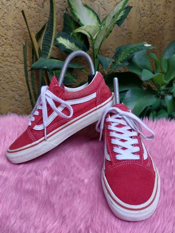 Vans Old Skool Formula Red White Canvas Mens US4.5 Womens US6 Women s Fashion Footwear Sneakers on Carousell