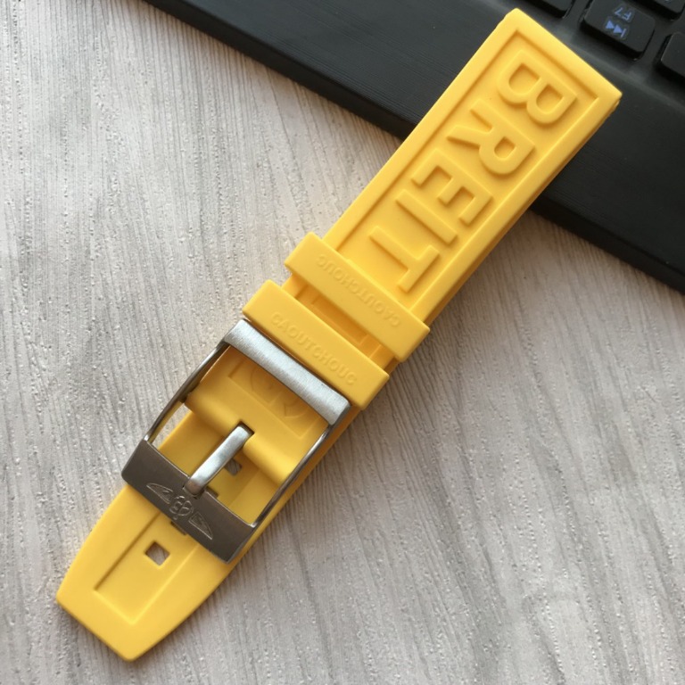 Breitling yellow rubber strap online