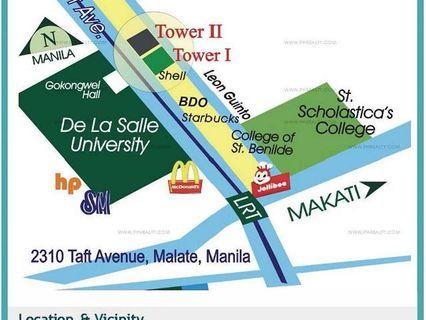 Good buy: commercial unit with rent income at Manila Residences Tower  II across   La  Salle