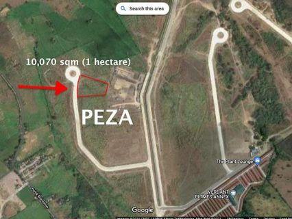 1 hectare PEZA CAVITE TECHNOPARK Industrial Lot Naic Cavite Ayala Land