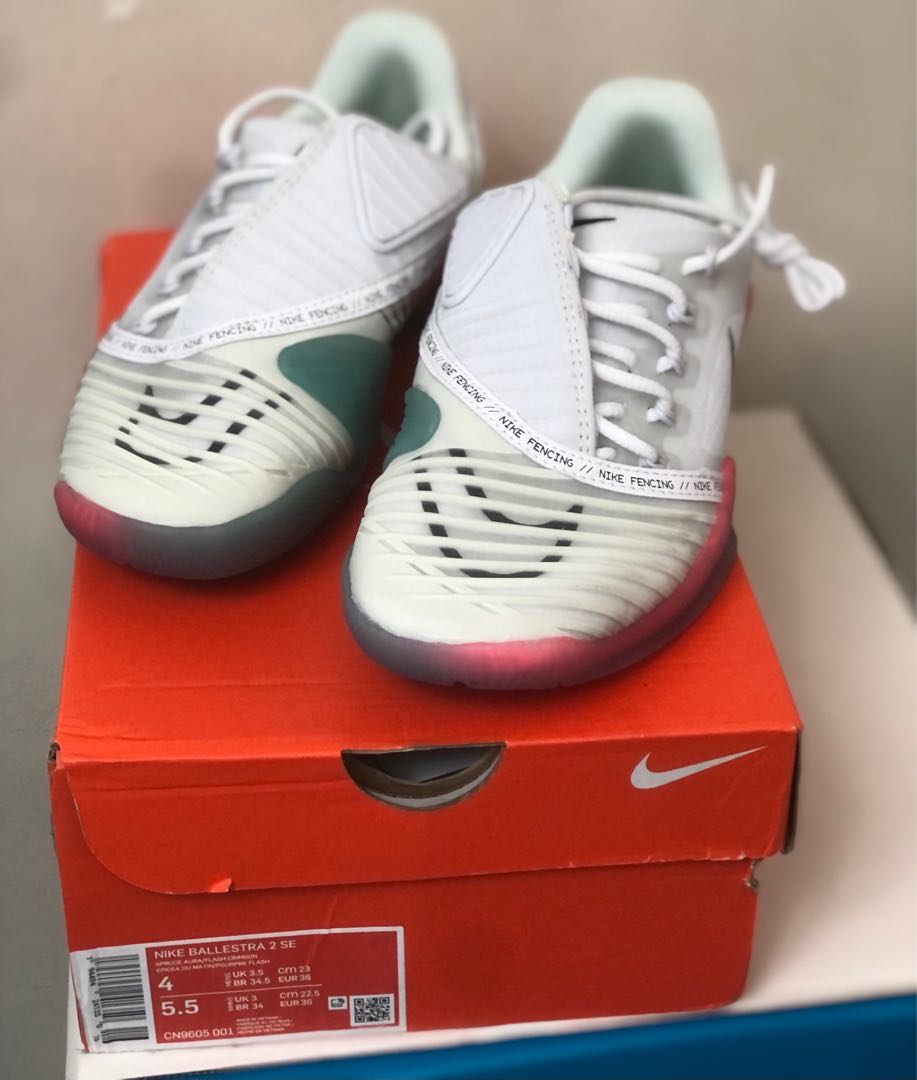 100 New Fencing Shoes Nike Ballestera 2 Blue Pink UK size