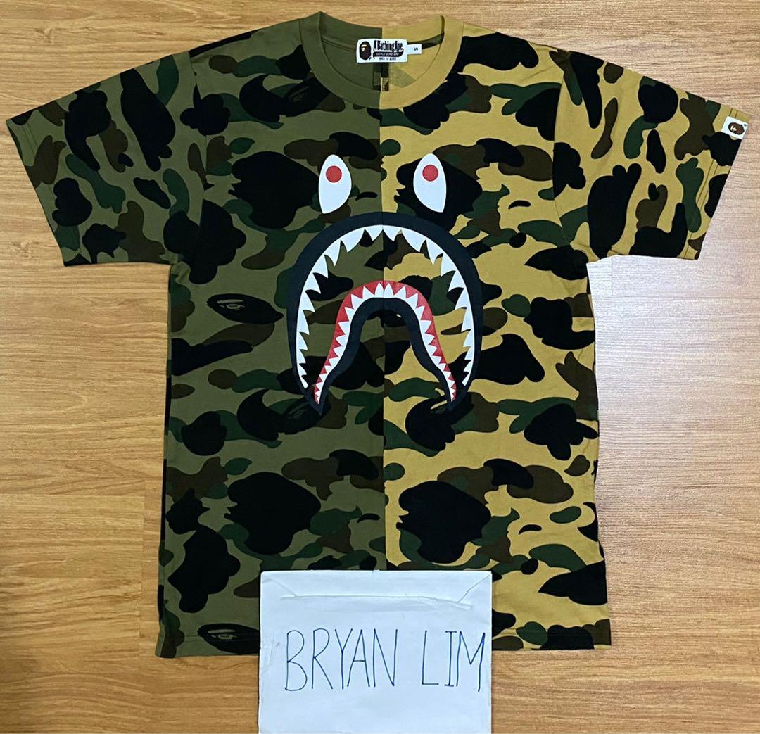 Bape half shop camo tee