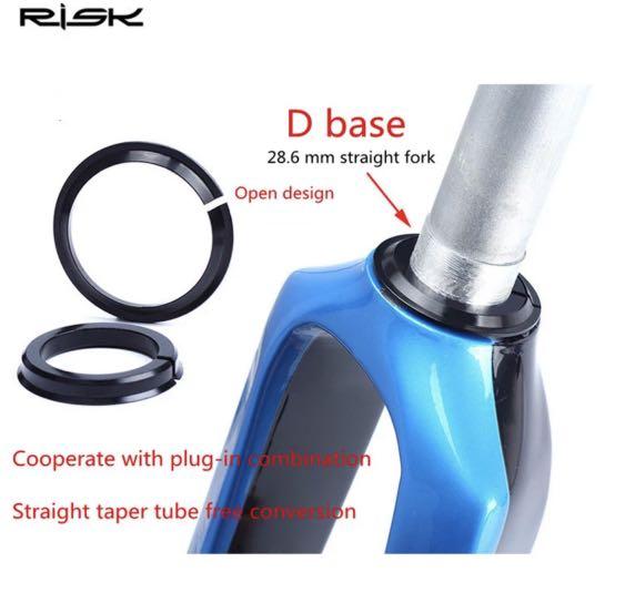 Fork Crown Spacer Risk C. or D. 41.8 52mm Bicycle Headset Base MTB Road Bike Front Fork Base Spacer Crown Race for D 28.6mm Straight Fork C 1.5 Tapered Fork Sports