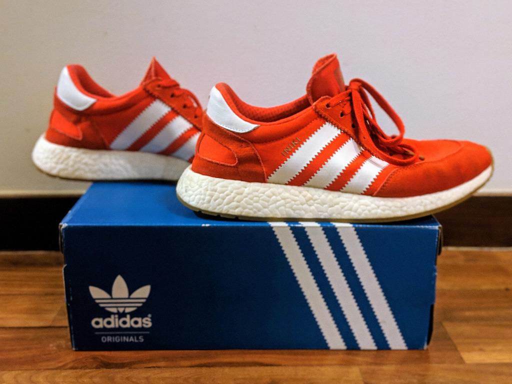 peor bueno Marchitar Adidas Iniki Runner I-5923 Red/Ftw White/Gum BB2091 US 9.5, Men's Fashion,  Footwear, Sneakers on Carousell