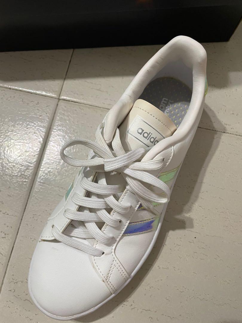 Adidas neo silver best sale