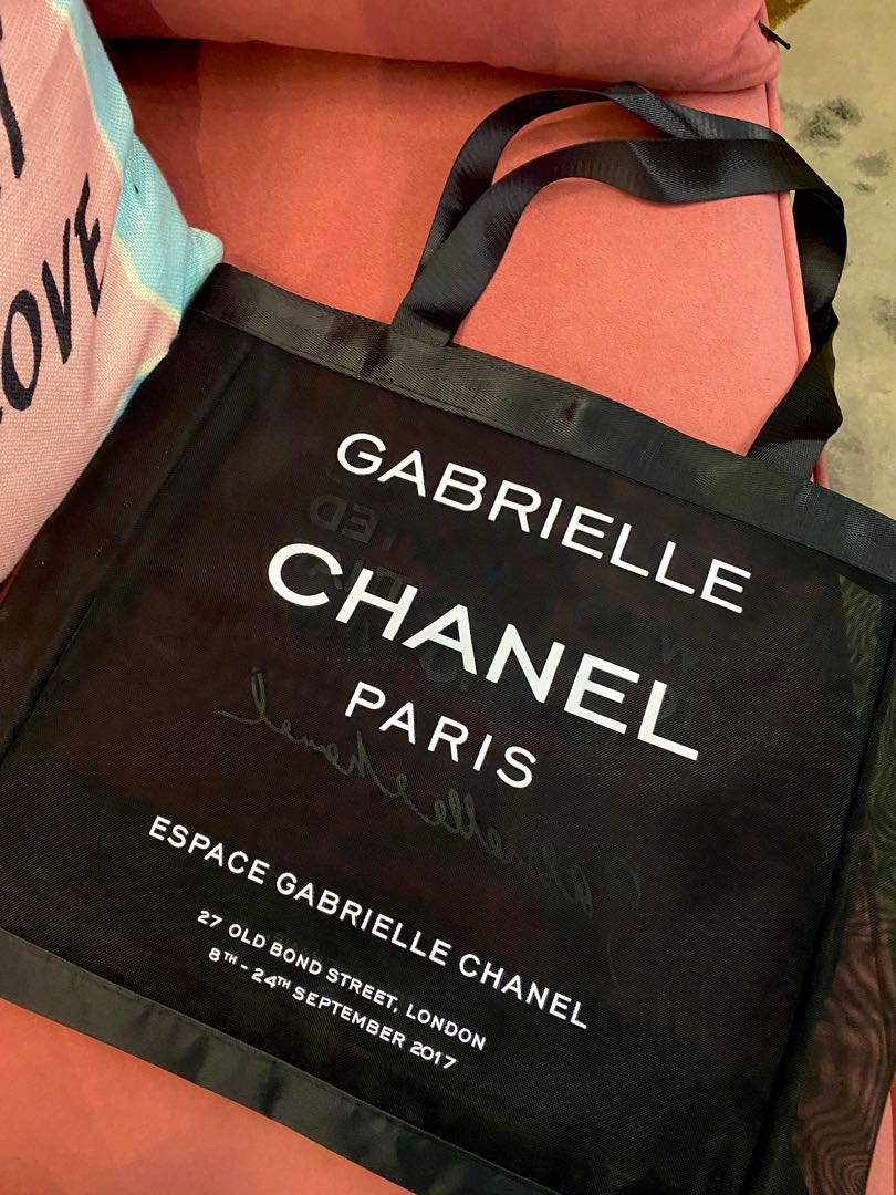 Authentic Chanel beauty tote bag with card