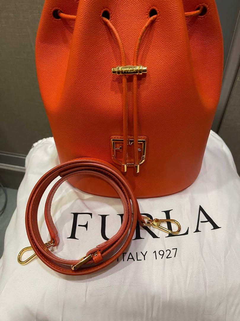 Furla orange handbag sales