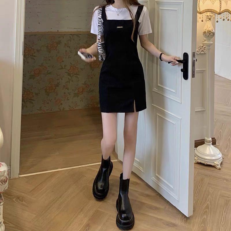 Black strap skirt