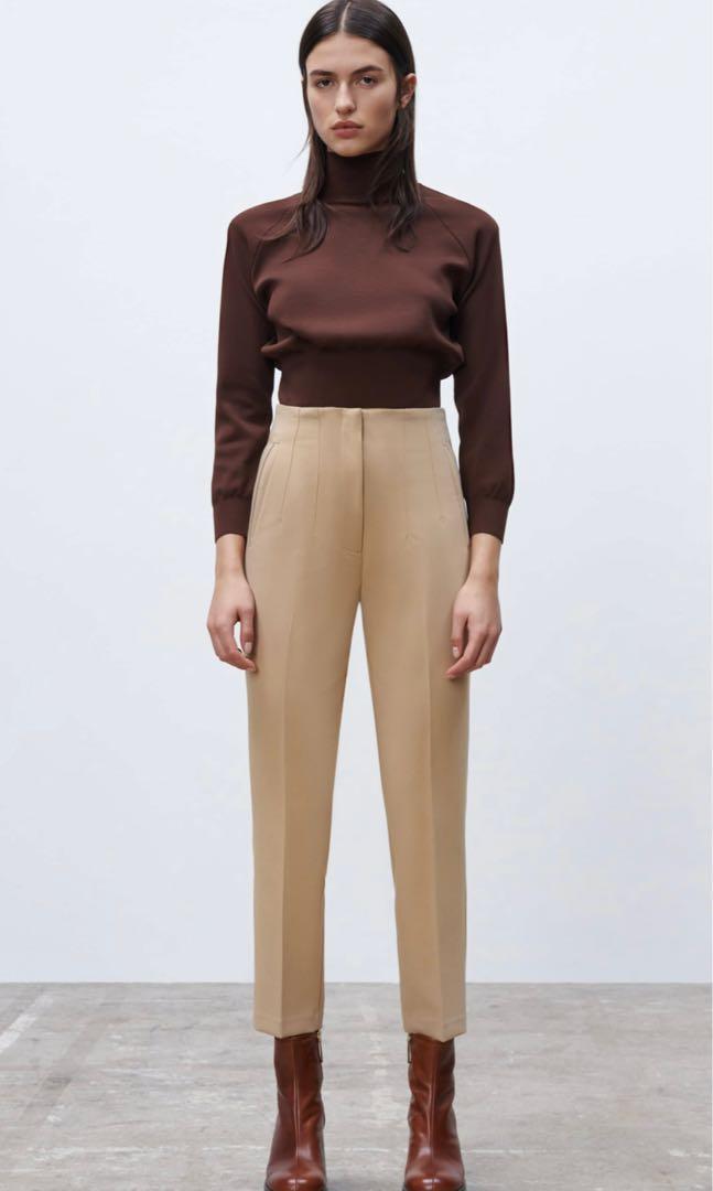 BNIB Shein High-Waist Trousers in Camel 