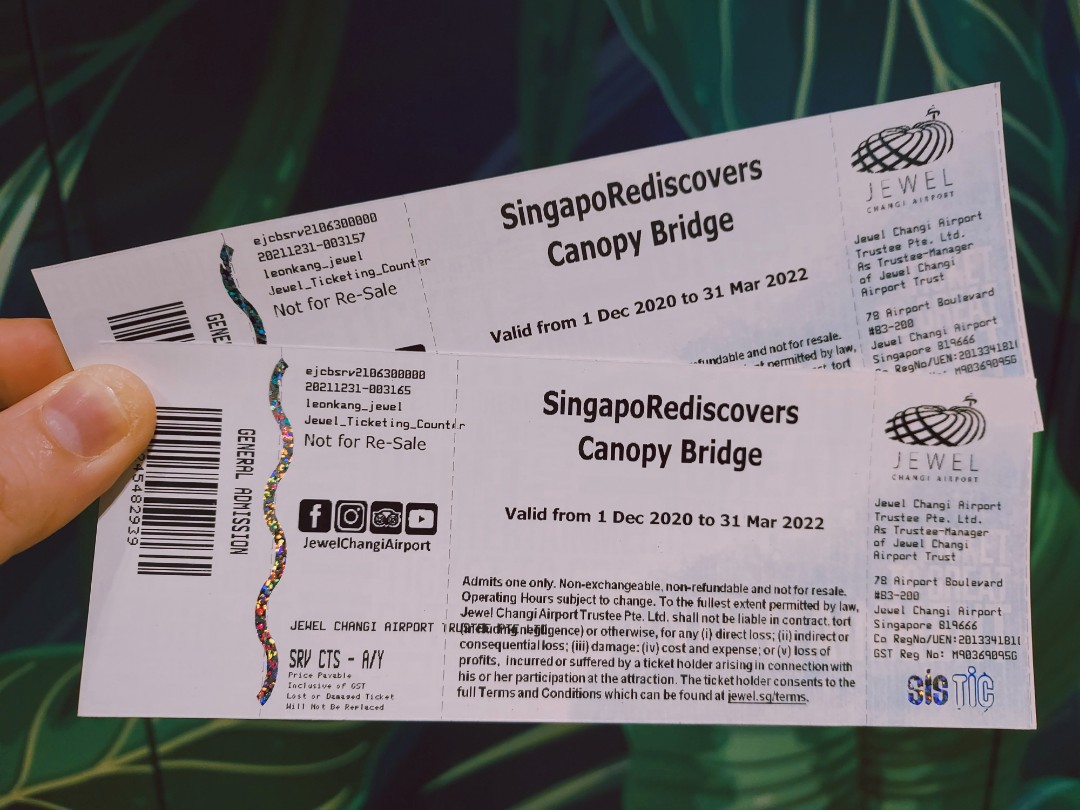 Canopy Bridge, Jewel Changi Airport, Tickets & Vouchers, Local