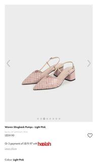 Charles and Keith - Woven Slingback Heels