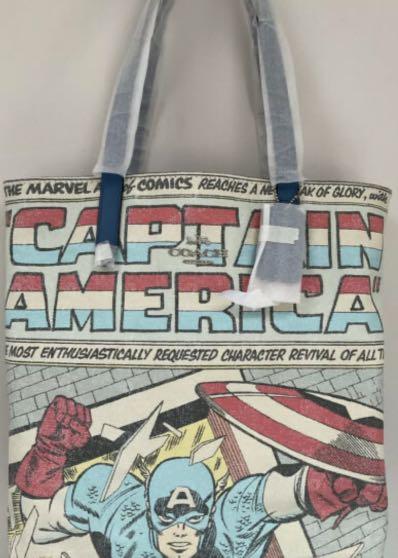 Coach x marvel captain america tote bag