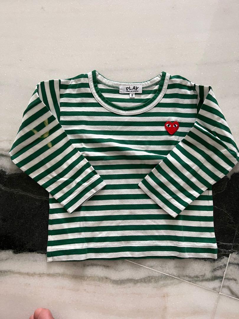 Comme des garcons play green stripe clearance