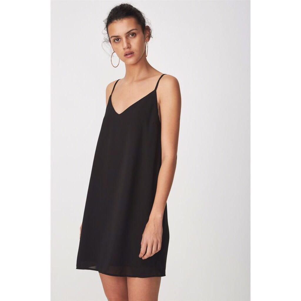 cotton on black slip dress Cotton On - Estelle Satin Slip Mini Dress - Women - Viscose - 16 US