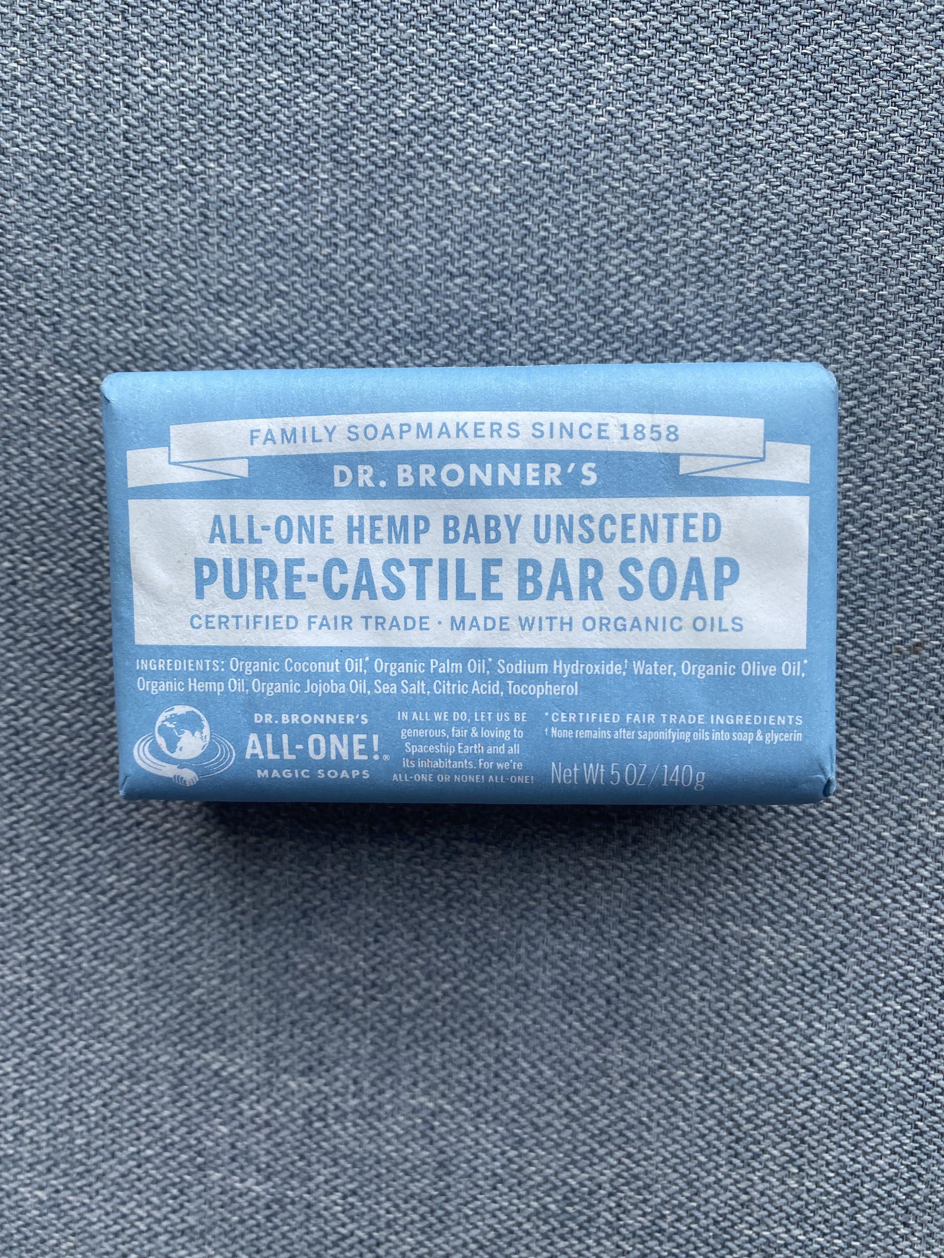 Dr Bronner’s Pure Castille Bar Soap, Beauty & Personal Care, Bath