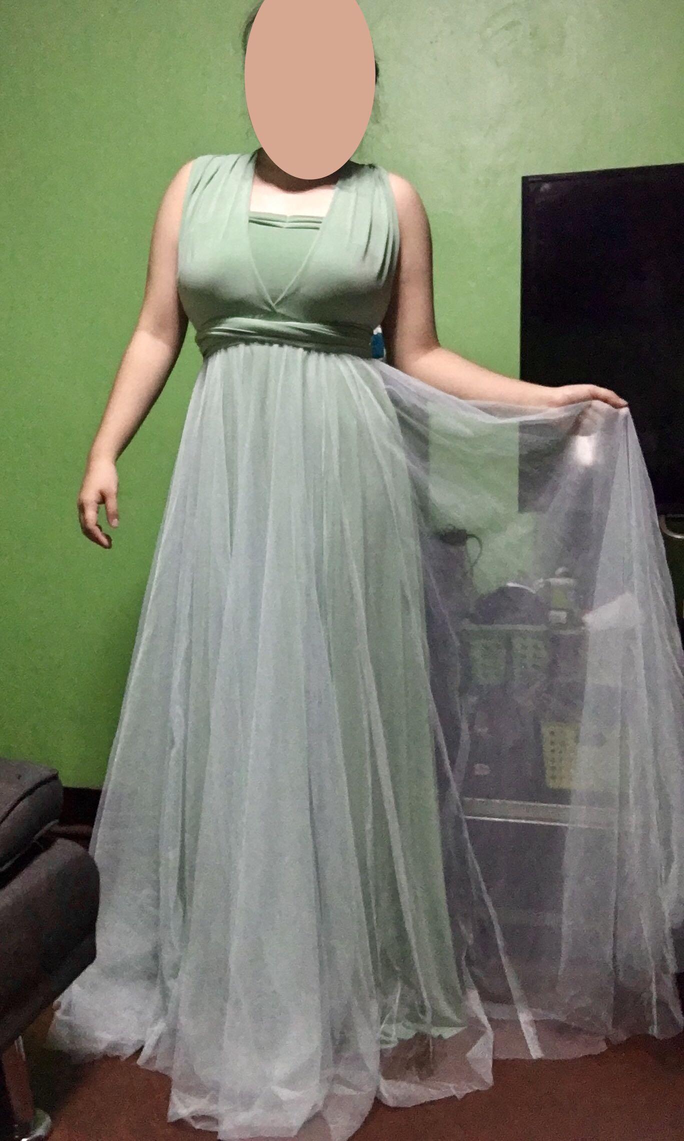 Sage green discount infinity dress