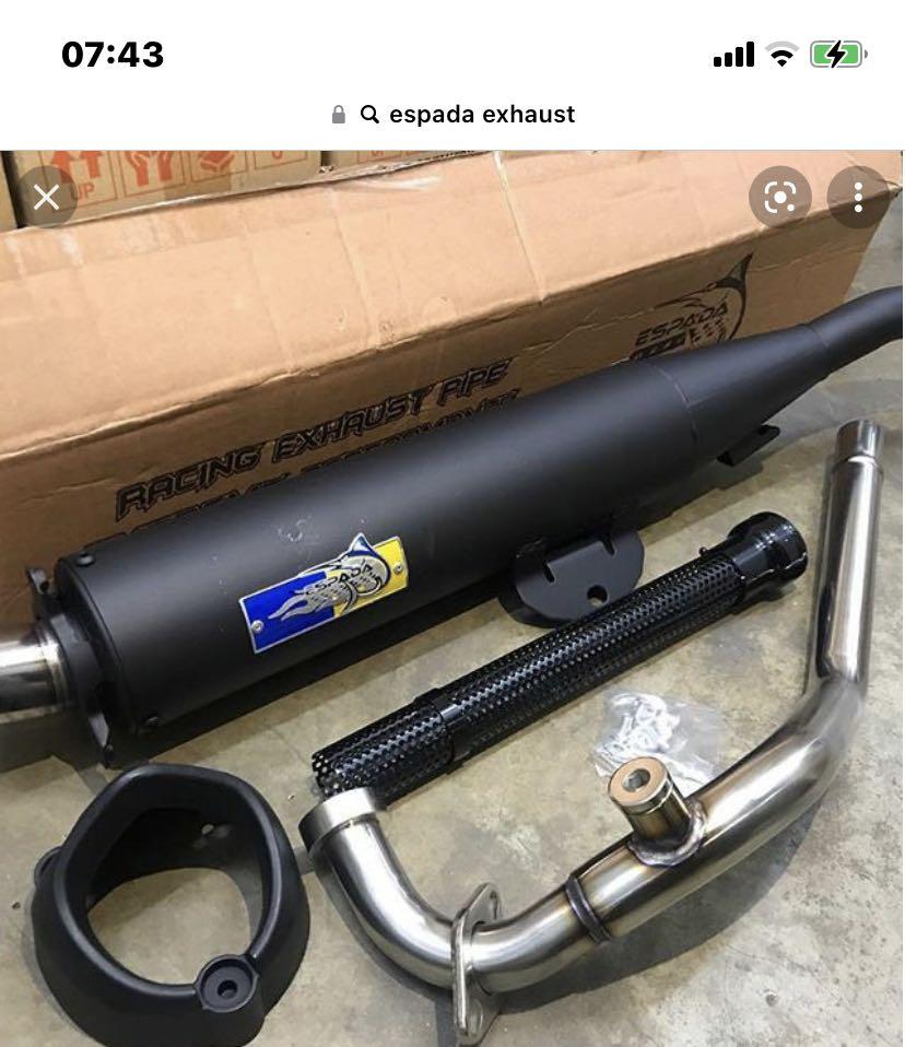 Y15zr Espada Std cutting exhaust, Motorcycles, Motorcycle Accessories