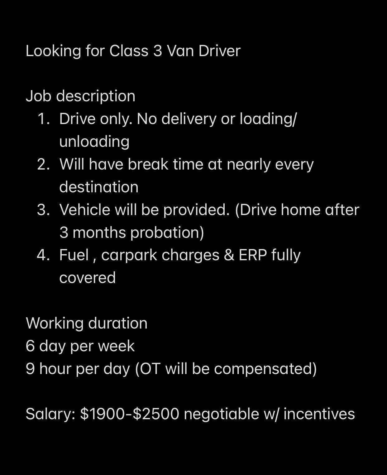 DRIVER, Jobs, Transport & Delivery on Carousell