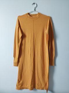 H&M Conscious Long Sleeve Maxi Dress (Mustard)