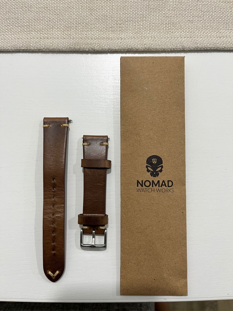 Nomad Horween Leather Chronograph Nomad Modern Strap For Apple