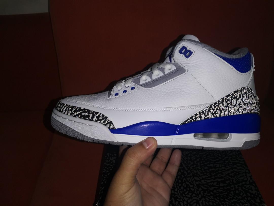 Jordan 3 Racer Blue size 9US (Category: Sneakers) located in Lapu Lapu. Submitted by nervecloset (Listing ID 1134725195, Image 2). Description: Jordan 3 Racer Blue size 9US 8UK 42.5EU BDNS Complete with box 13500 + sf.