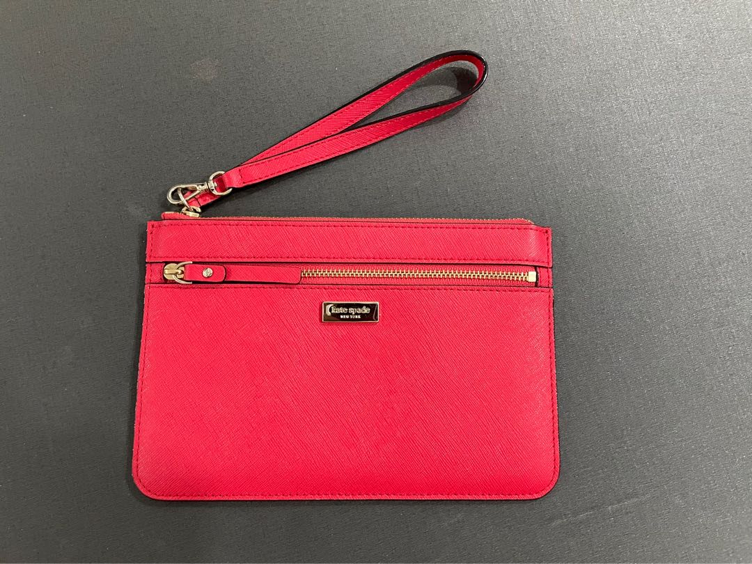 Kate Spade Laurel Way Tinie Wristlet in Candied Cherry, Luxury, Bags &  Wallets on Carousell