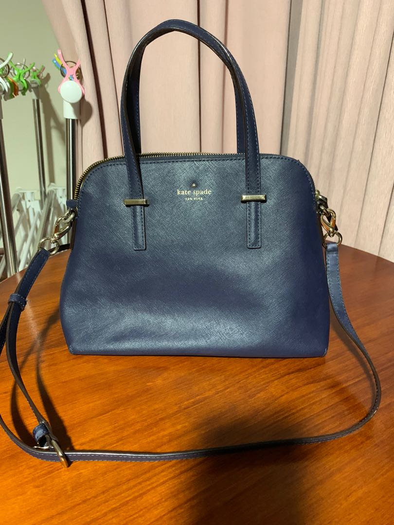 Kate Spade Navy blue sling shoulder top handle crossbody bag, Women's  Fashion, Bags & Wallets, Cross-body Bags on Carousell