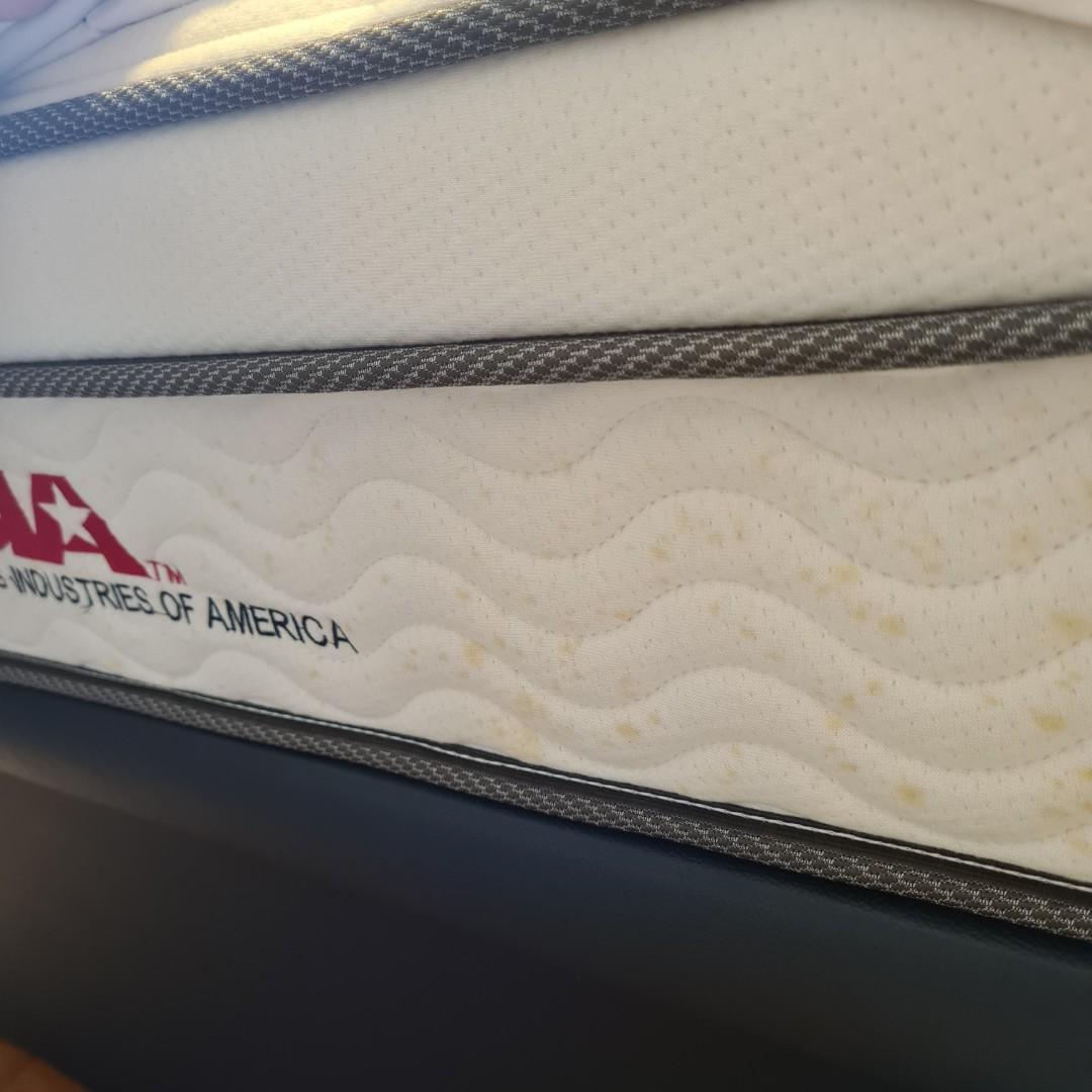 King Koil Designer Queen Bed Frame with Free BIA Mattress and Quilt