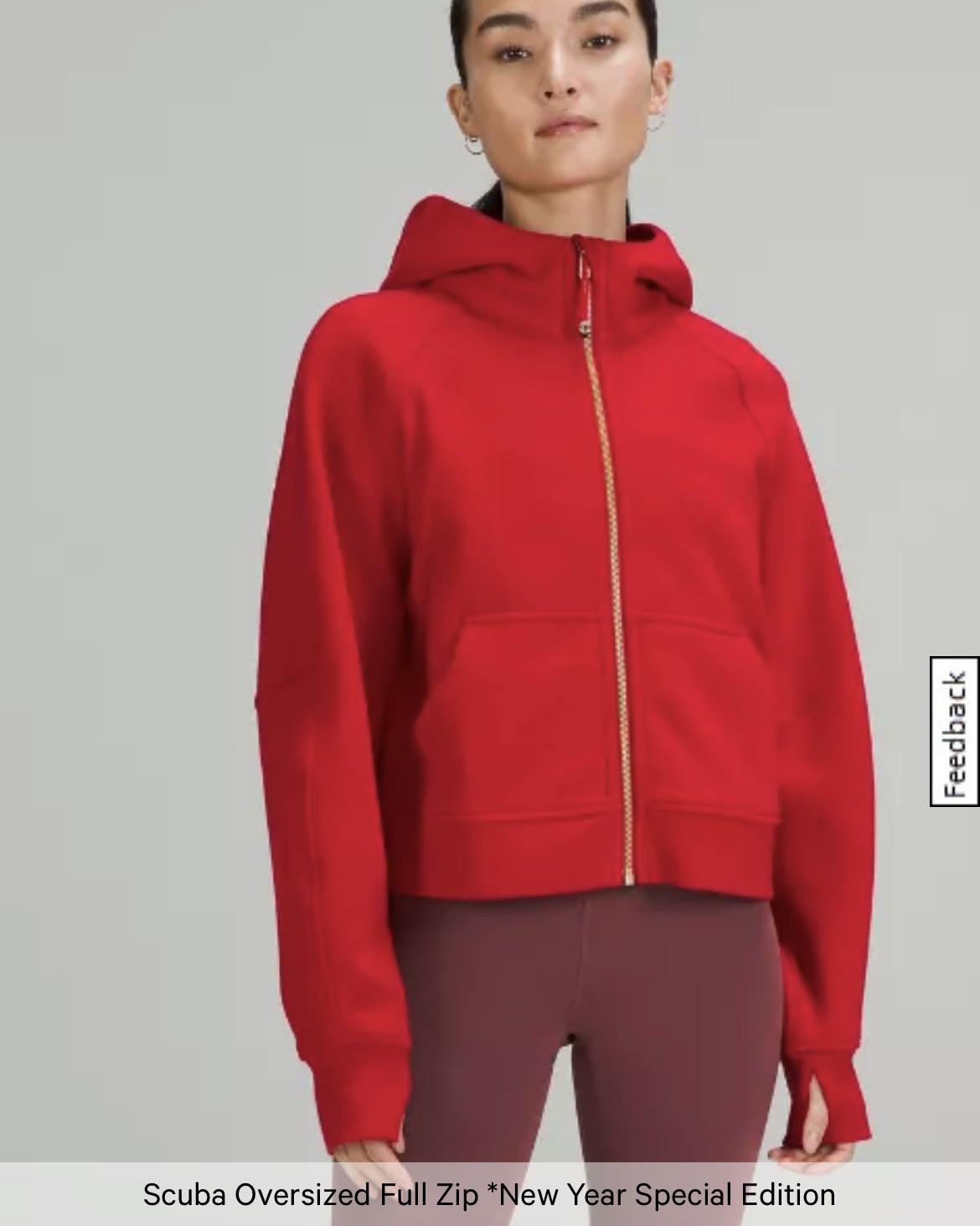 Lululemon red scuba hoodie best sale