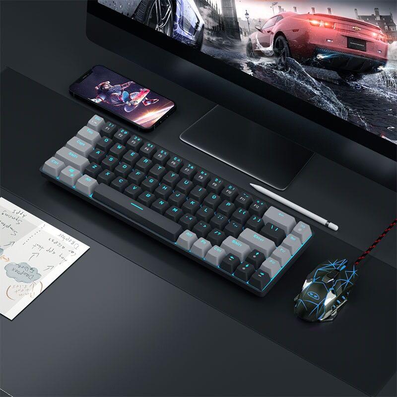 MageGee MKBox 65 Mechanical Keyboard, Wired Gaming Keyboard, Red