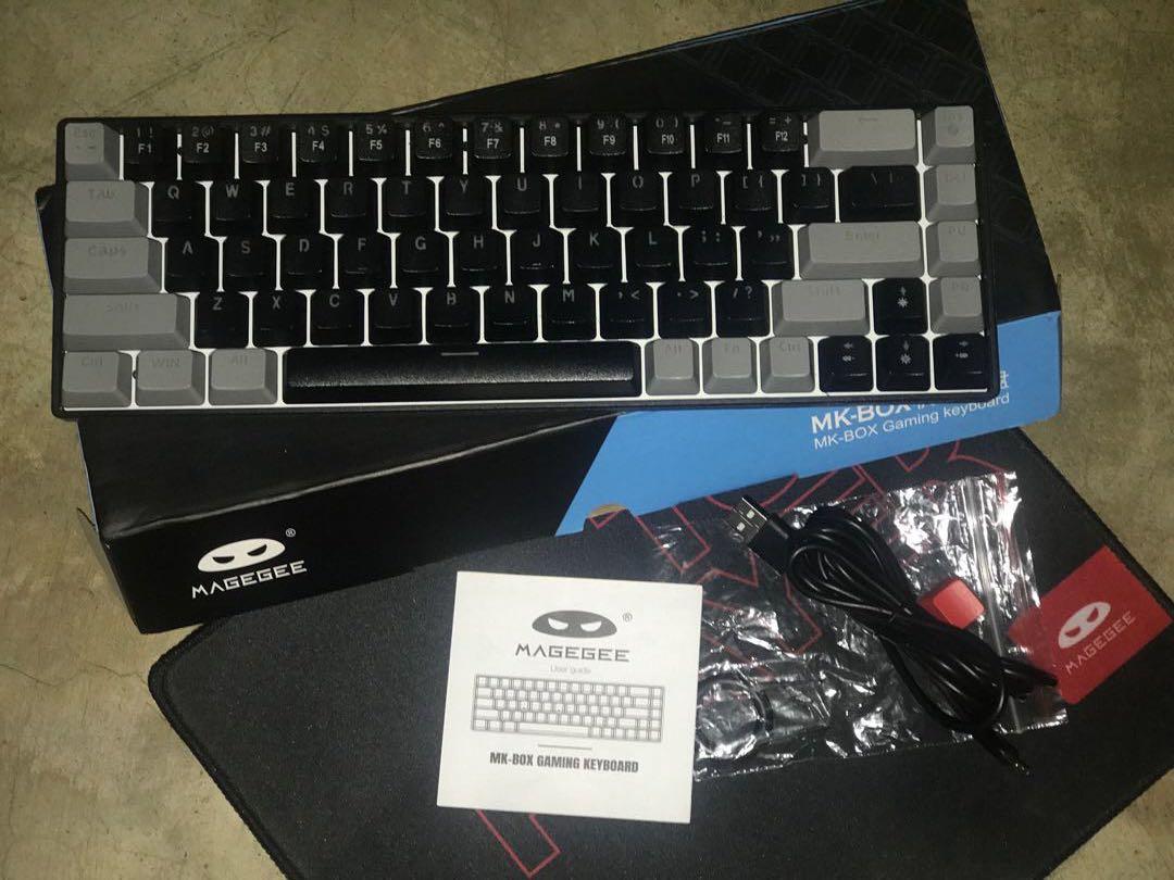 MageGee MKBox 65 Mechanical Keyboard, Wired Gaming Keyboard, Red