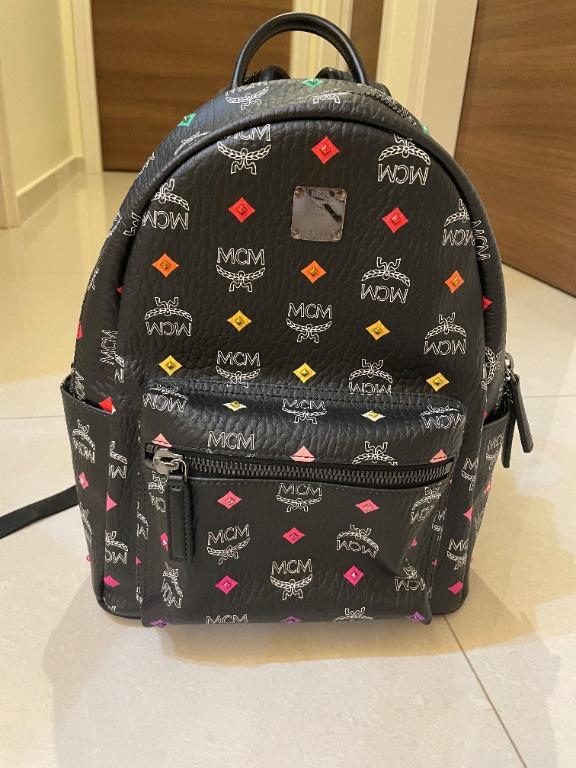 MCM Limited Edition Multi color Studs Backpack in Black Luxury