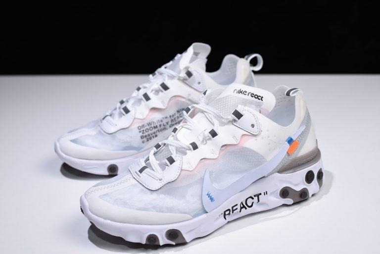 Nike React Element 87 x Off White Sneaker Size 7.5 US 6.5 UK 40.5 EUR 25.5cm, Fashion, Footwear, Sneakers on Carousell